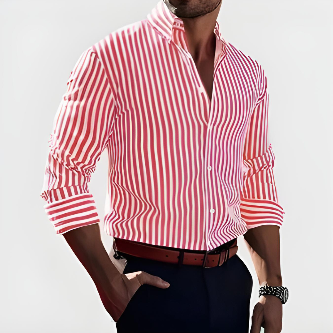 Curtis | Classic Long Sleeve Striped Shirt