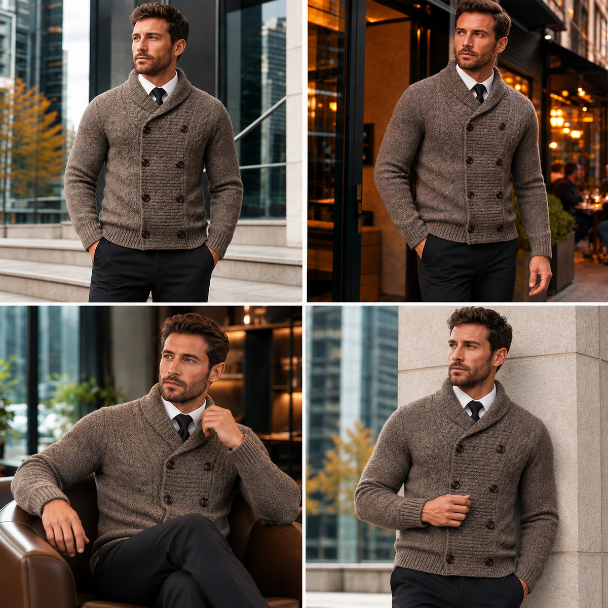 Darevo | Knitted Cardigan with Double Button Closure