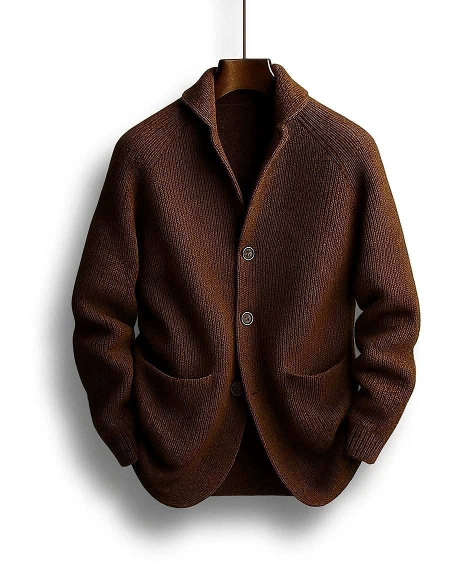 Darevo | Knitted cardigan with shawl collar and button closure
