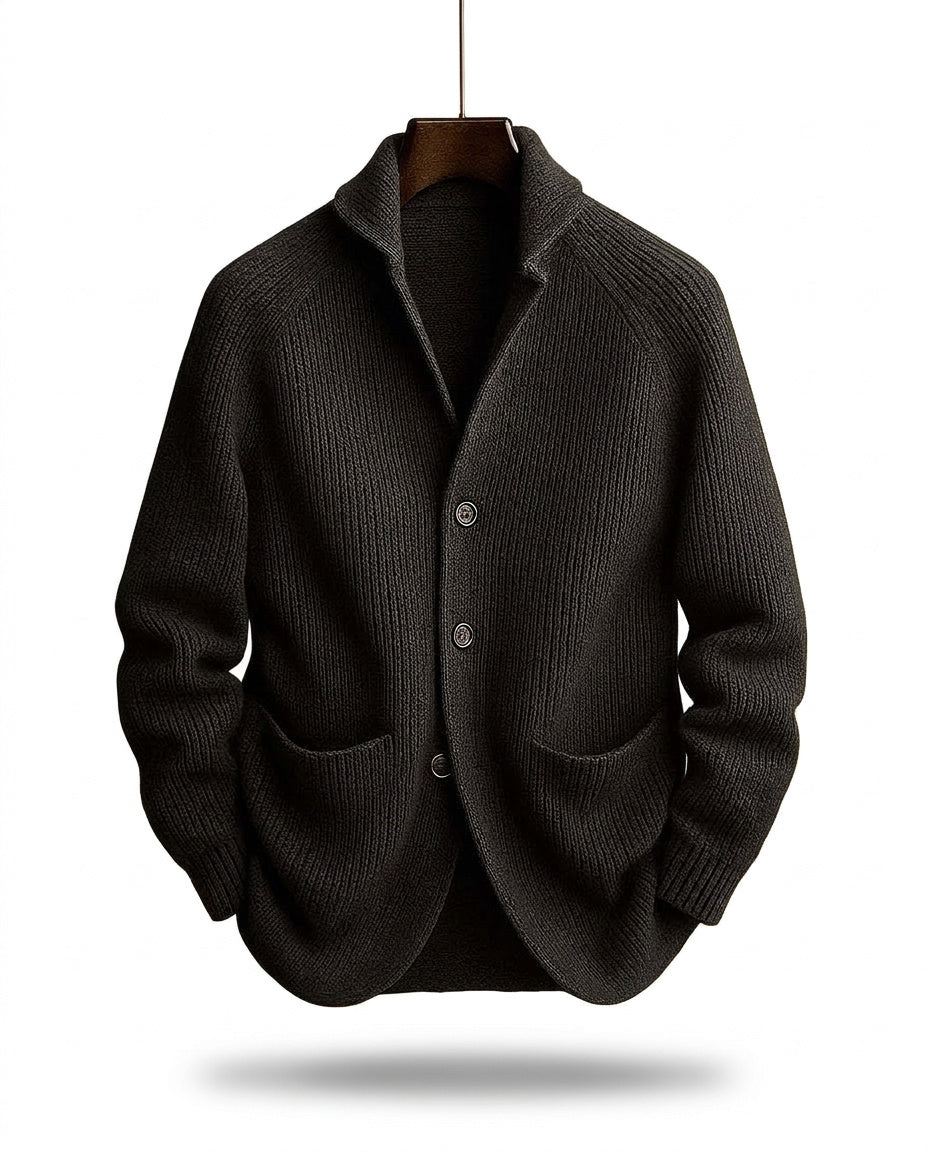 Darevo | Knitted cardigan with shawl collar and button closure