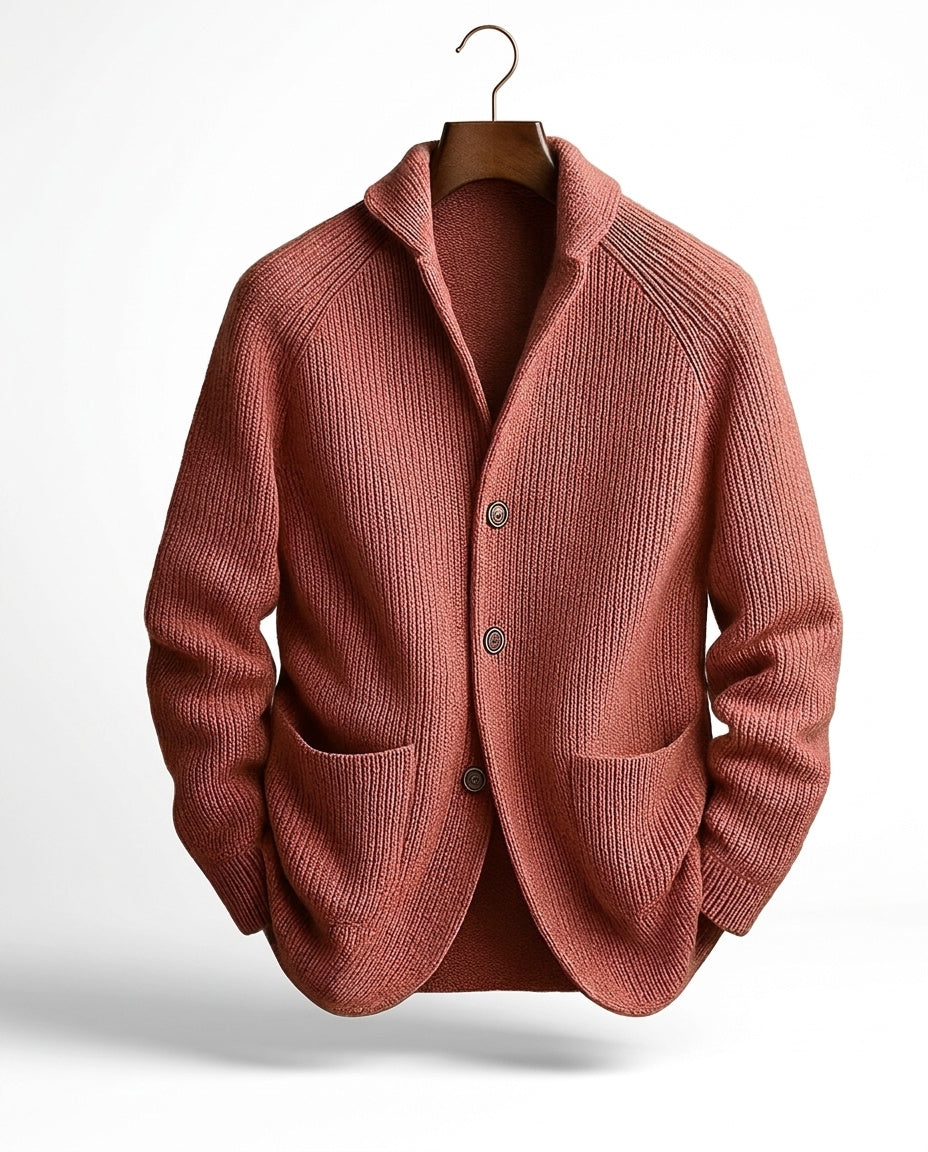 Darevo | Knitted cardigan with shawl collar and button closure
