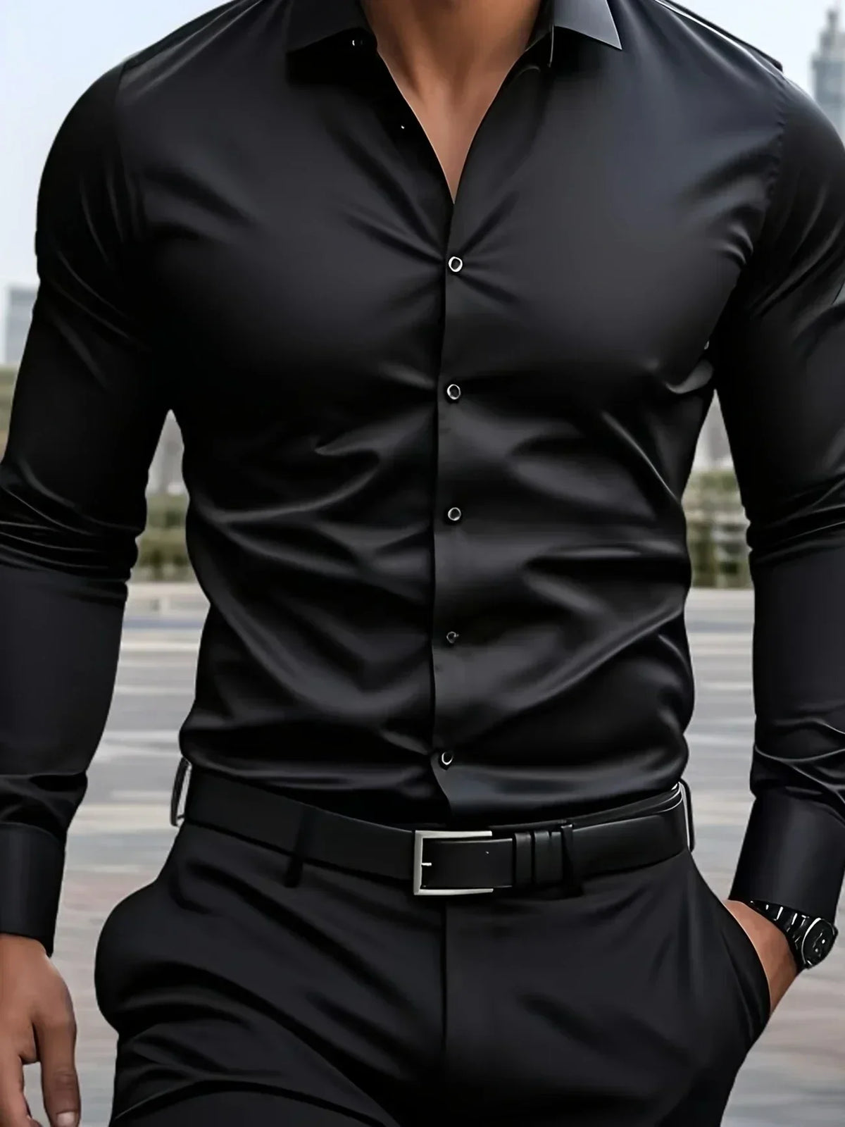 Darevo | Elegant Long Sleeve Button-Up Shirt