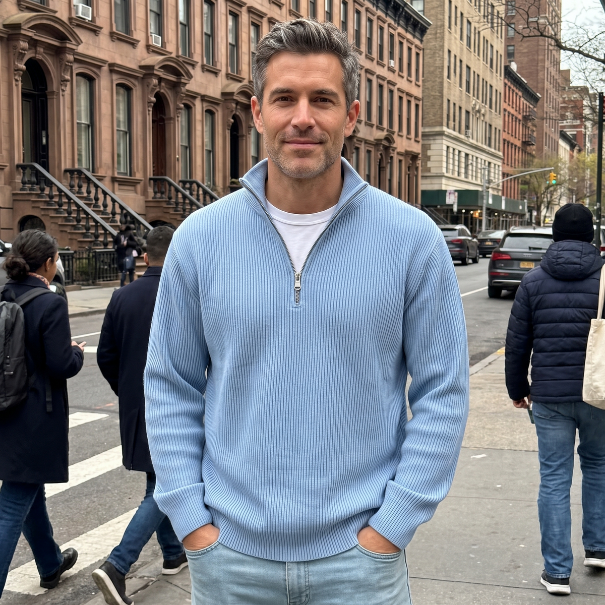 Darevo | Ribbed Zip Sweater