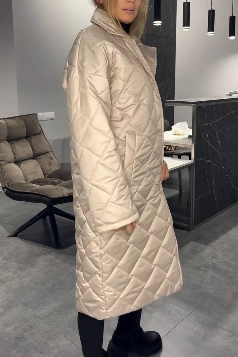 Darevo | Reversible Quilted Coat with Leopard Print Lining