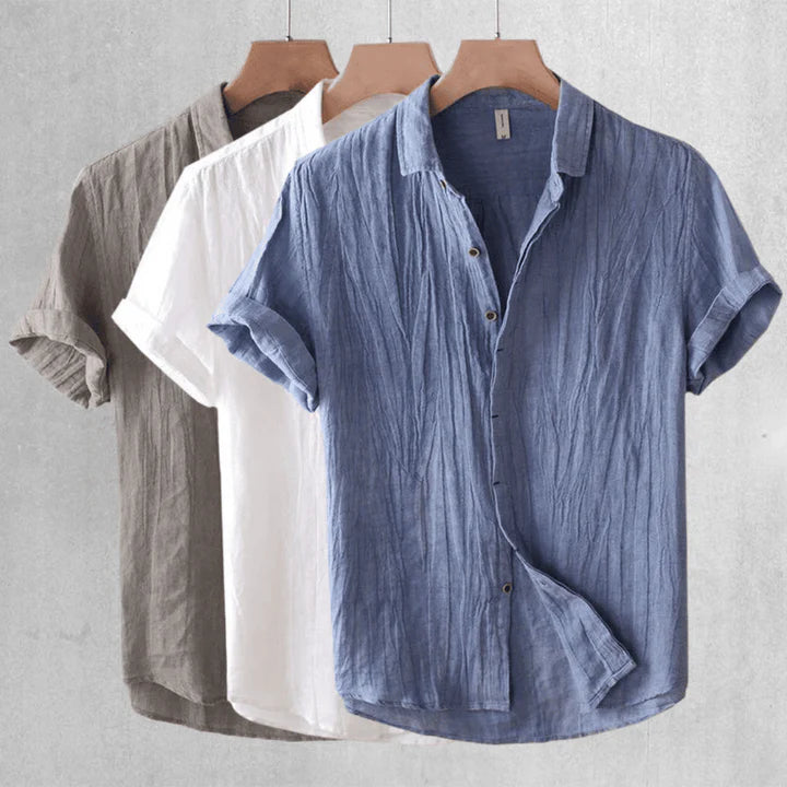 Darevo | Elegant Short Sleeve Button-Up Shirt
