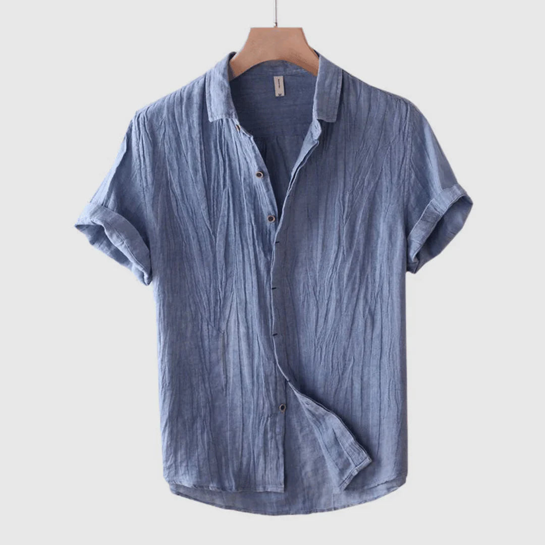 Darevo | Elegant Short Sleeve Button-Up Shirt