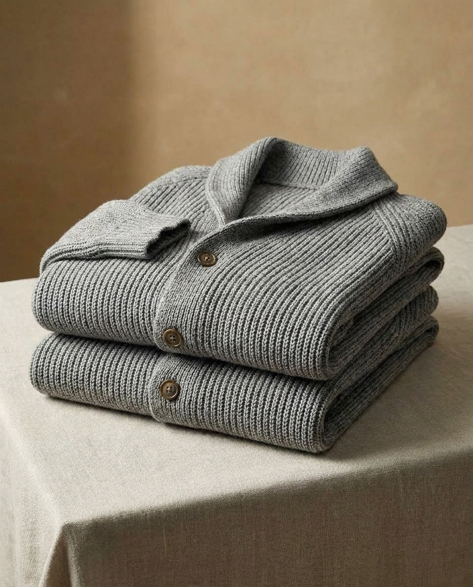 Darevo | Knitted cardigan with shawl collar and button closure