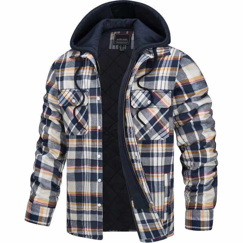 Calvin | Elegant Long Sleeve Warm Hooded Jacket With Button